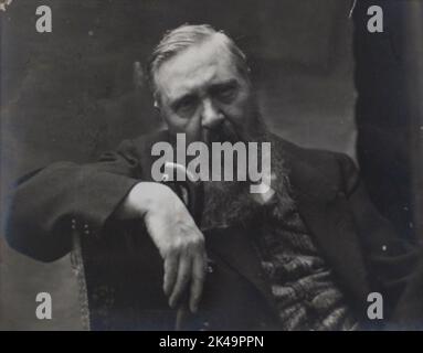 Vittore Grubicy de Dragon (1851-1920), Künstler und Kunsthändler, in einem alten Schwarz-Weiß-Foto. Stockfoto