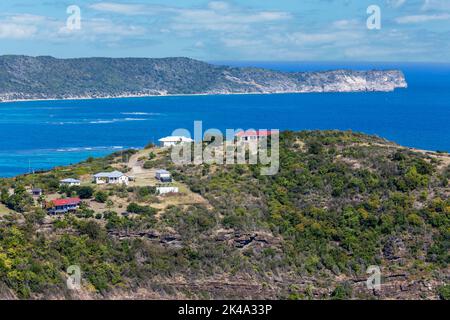 Antigua. Blick auf den Atlantik von Block House, einem kolonialen Britischen Fort. Stockfoto