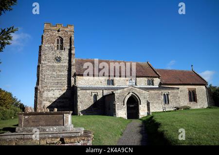 St. Michael und alle Engel Kirche, Ufton, Warwickshire, England, Großbritannien Stockfoto