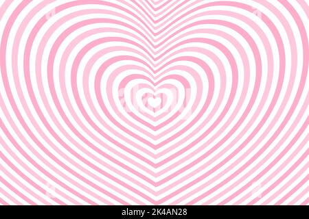 Ein grafisches Design mit pinkfarbenem und weißem herzförmigem Hintergrund Stock Vektor