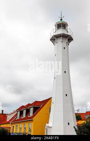 Ronne Lighthouse, Ronne Port, Bornholm Island, Dänemark, Europa Stockfoto