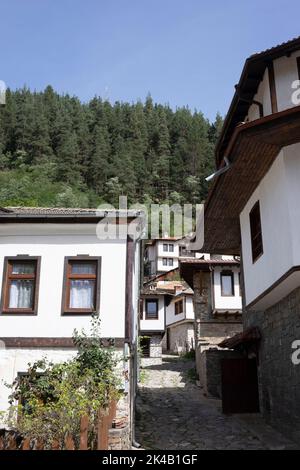 Schiroka Laka ist ein Dorf ganz im Süden Bulgariens, in Smoljan Gemeinde gelegen, Smolyan Provinz. Stockfoto