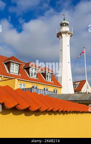 Ronne Lighthouse, Ronne Port, Bornholm Island, Dänemark, Europa Stockfoto