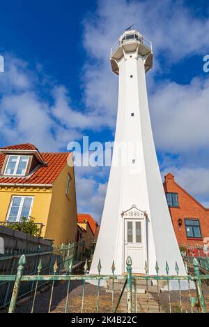 Ronne Lighthouse, Ronne Port, Bornholm Island, Dänemark, Europa Stockfoto
