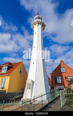 Ronne Lighthouse, Ronne Port, Bornholm Island, Dänemark, Europa Stockfoto