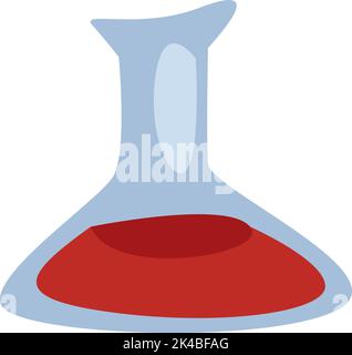 Wein im Glas, Illustration, Vektor auf weißem Hintergrund. Stock Vektor