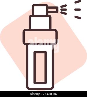 Allergiespray, Illustration, Vektor auf weißem Hintergrund. Stock Vektor