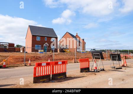 Im Garendon Park loughborough leicestershire werden neue Häuser gebaut Stockfoto