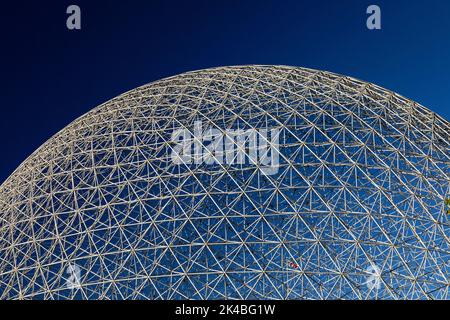 The Montreal Biosphere in Parc Jean Drapeau, Ile Sainte-Helene, Montreal, Quebec, Kanada. Stockfoto