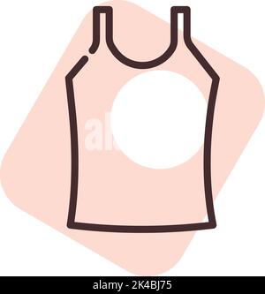 Kleidung einfach oben, Illustration, Vektor auf weißem Hintergrund. Stock Vektor