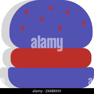 Festspielburger, Illustration, Vektor auf weißem Hintergrund. Stock Vektor