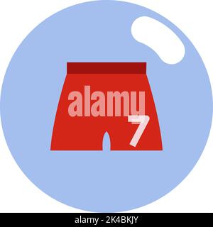 Fußballshorts, Illustration, Vektor auf weißem Hintergrund. Stock Vektor