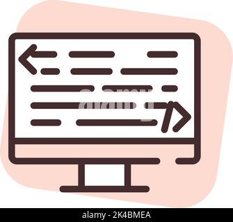 Designcode, Illustration, Vektor auf weißem Hintergrund. Stock Vektor