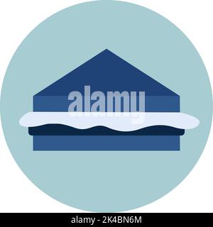 Junk-Food-Sandwich, Abbildung, Vektor auf weißem Hintergrund. Stock Vektor