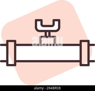 Industrie Sanitär Rohre, Illustration, Vektor auf weißem Hintergrund. Stock Vektor