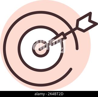 Parken von Zielen, Illustrationen, Vektoren auf weißem Hintergrund. Stock Vektor