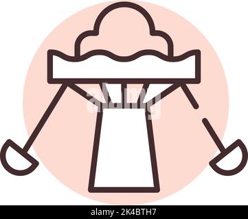 Parkfahrten, Illustration, Vektor auf weißem Hintergrund. Stock Vektor