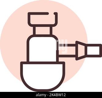 Sanitär Metallrohre, Illustration, Vektor auf weißem Hintergrund. Stock Vektor