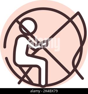 Kein Angeln erlaubt, Illustration, Vektor auf weißem Hintergrund. Stock Vektor