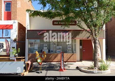 Das Old Trail Museum auf der Kinsley Ave in der Innenstadt von Winslow, Arizona Stockfoto