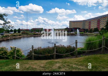 Blick auf das Kalahari Resort in Pocono Manor, Pennsylvania Stockfoto