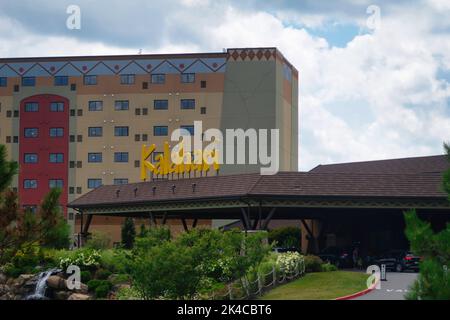 Blick auf das Kalahari Resort in Pocono Manor, Pennsylvania Stockfoto