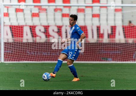 San Nicola Stadium, Bari, Italien, 01. Oktober 2022, Andrea Papetti (Brescia Calcio) während des Spiels der SSC Bari gegen Brescia Calcio - Italienischer Fußball der Serie B Stockfoto