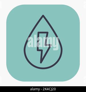 Ein minimalistisches Ikonendesign auf blauem und weißem Hintergrund Stock Vektor