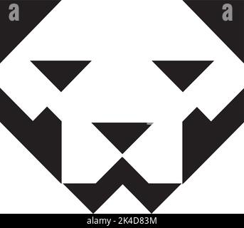 Minimalistisches Vektordesign mit Hundelogo Stock Vektor