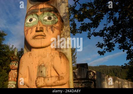 Totem Pole, Wrangell, Alaska, Stockfoto