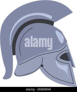 Alter Helm des Kriegers oder spartanischen römischen Soldaten Stock Vektor