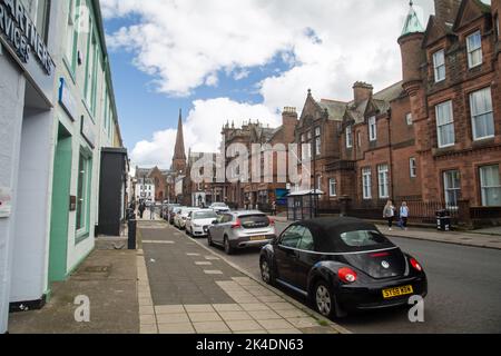 Dumfries, Dumfries & Galloway, Schottland, September 24. 2022, Blick auf die Straßen der Stadt. Stockfoto