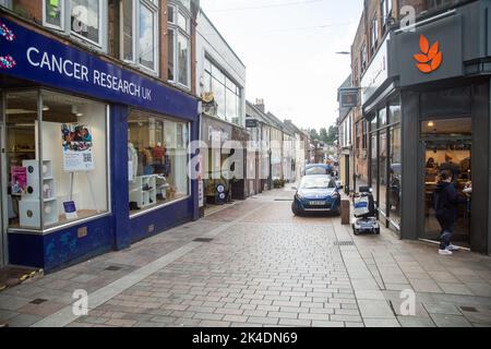 Dumfries, Dumfries & Galloway, Schottland, September 24. 2022, Blick auf die Straßen der Stadt. Stockfoto