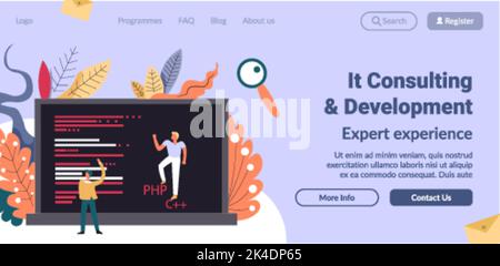 IT-Beratung und -Entwicklung, Expertenerfahrung Stock Vektor