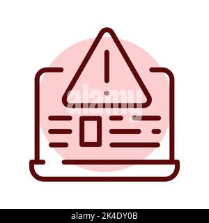 Hass in Kommentaren Symbol für farbige Linien. Piktogramm für Webseite Stock Vektor