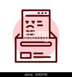 Farbsymbol für Internet-Belästigung. Piktogramm für Webseite Stock Vektor