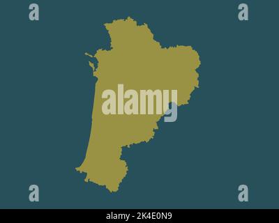 Nouvelle-Aquitaine, Region Frankreich. Einfarbige Form Stockfoto