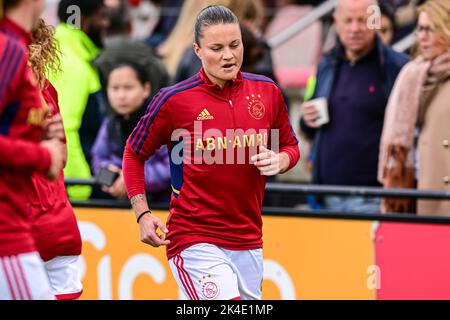 DUIVENDRECHT, NIEDERLANDE - 2. OKTOBER: Sherida Spitse von Ajax während des niederländischen Azerion Womens Eredivisie-Spiels zwischen Ajax und sc Heerenveen am 2. Oktober 2022 in De Toekomst in Duivendrecht, Niederlande (Foto: Kees Kuijt/Orange Picts) Stockfoto