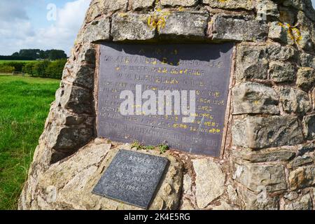Konisches Denkmal an Freiston Shore, Lincolnshire, England, Großbritannien Stockfoto