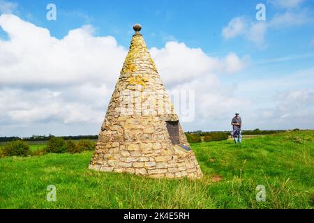 Konisches Denkmal an Freiston Shore, Lincolnshire, England, Großbritannien Stockfoto