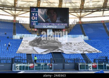 Rom, Italien. 02. Oktober 2022. Curva Maestrelli während der Italienischen Fußball-Liga Ein 2022/2023 Spiel zwischen SS Lazio gegen Spezia Calcio im Olimpic Stadium in Rom am 02. Oktober 2022. Quelle: Live Media Publishing Group/Alamy Live News Stockfoto