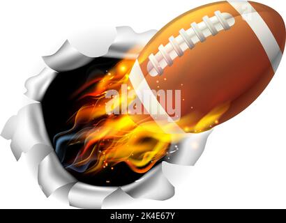 Flammenloch american Football 2022 B2 Stock Vektor