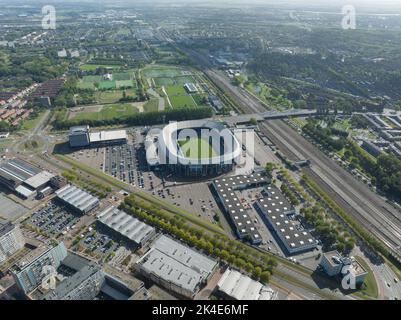 Rotterdam, 17.. September 2022, Niederlande. Stadion Feijenoord, De Kuip, holländisches Fußballstadion in Süd-Rotterdam, in dem Profifußball ausgetragen wird Stockfoto