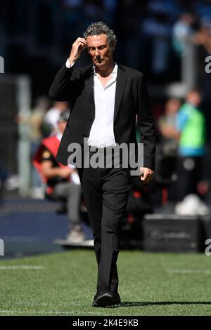 Roma, Italien. 02. Oktober 2022. Luca Gotti Trainer von Spezia Calcio während der Serie A Fußballspiel zwischen SS Lazio und Spezia Calcio im Olimpico-Stadion in Rom (Italien), 2.. Oktober 2022. Foto Antonietta Baldassarre/Insidefoto Kredit: Insidefoto di andrea staccioli/Alamy Live News Stockfoto