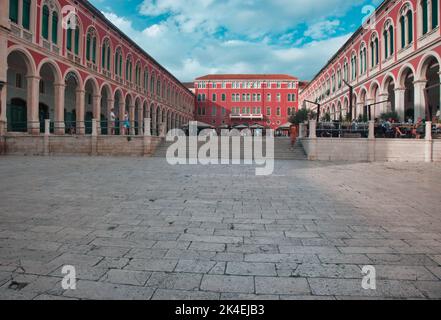 Prokurativ, Platz Der Republik, Split, Kroatien Stockfoto