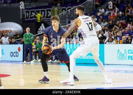 Madrid, Spanien. 02. Oktober 2022. 2.. Oktober 2022; Wizink Center; Madrid; Spanien; Liga Endesa ACB; Real Madrid vs Monbus Obradoiro; 900/Cordon Press Credit: CORDON PRESS/Alamy Live News Stockfoto