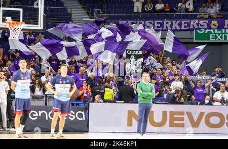 Madrid, Spanien. 02. Oktober 2022. 2.. Oktober 2022; Wizink Center; Madrid; Spanien; Liga Endesa ACB; Real Madrid vs Monbus Obradoiro; 900/Cordon Press Credit: CORDON PRESS/Alamy Live News Stockfoto