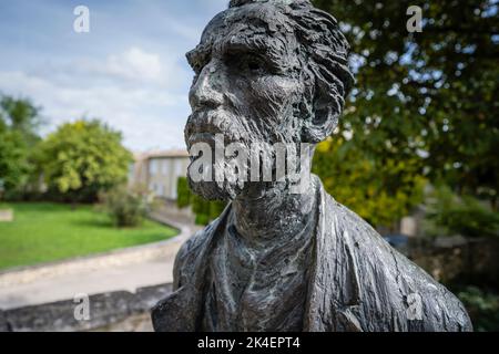 Vincent van Gogh Statue, St. Paul de Mausole, San Remy, Provence, Frankreich. Stockfoto