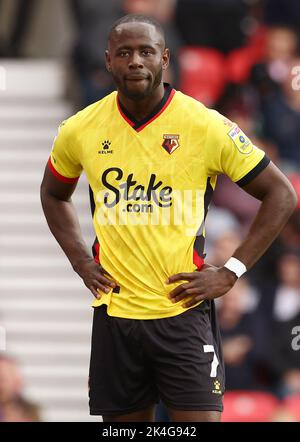 Stoke, Großbritannien. 2. Oktober 2022. Keinan Davis von Watford während des Sky Bet Championship-Spiels im bet365 Stadium, Stoke. Bildnachweis sollte lauten: Darren Staples/Sportimage Credit: Sportimage/Alamy Live News Stockfoto