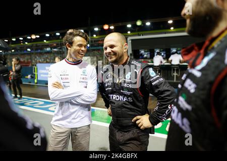 DE VRIES Nyck (NED), Reservefahrer des Mercedes AMG F1 Teams, Portrait während des Formel 1 Singapore Airlines Grand Prix von Singapur 2022, 17. Lauf der FIA Formel 1 Weltmeisterschaft 2022 vom 30. September bis 02. Oktober 2022 auf dem Marina Bay Street Circuit, in Singapur - Foto DPPI Stockfoto